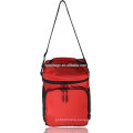 Insulated Lunch Bag Nylon Zipper Closures Large Side Pockets Bottle cooler bag Carry Handle Shoulder Strap